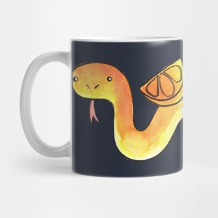 Watercolor Citrus Orange Snake Mug